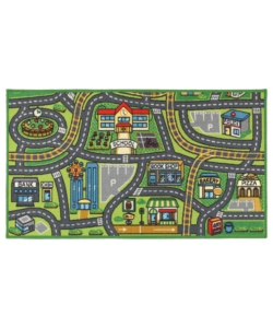 TAPPETO "PLAY TOWN" VERDE, 190X133 CM